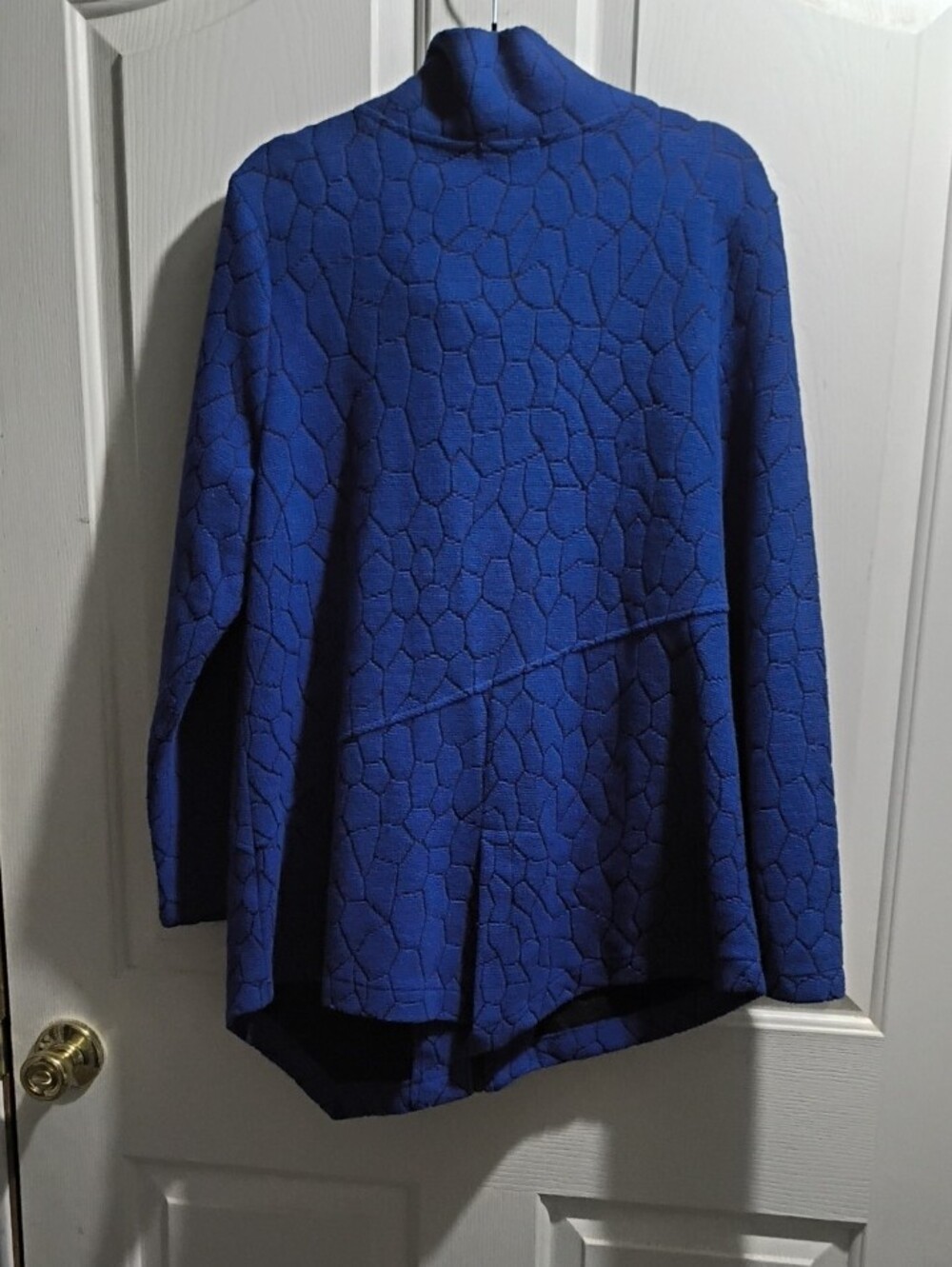 Habitat Royal Blue Textured Zip-Up Peacoat - Picture 4 of 4